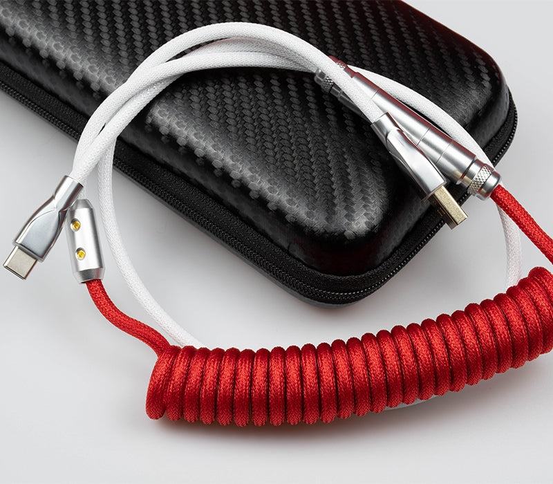 USB Mechanical Keyboard Cable Spiral Spring Type Mini Double C