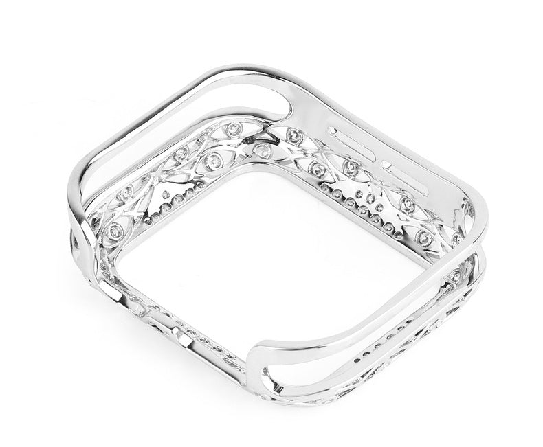 Watch Metal Copper Case Skeleton Diamond Protective Case